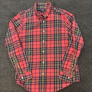 Abercrombie Fitch Relaxed Button Down‎ Shirt Mens Large Plaid Thick Grunge